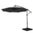 Instahut Outdoor Cantilever Umbrella with LED and Base for Garden Sun Patio