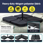 Instahut Outdoor Cantilever Umbrella with LED and Base for Garden Sun Patio