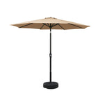 Instahut Outdoor Umbrella with Base Pole Stand Garden Sun Patio Tilt UV Protection