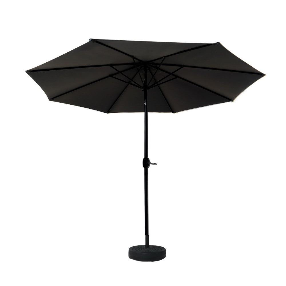 Instahut Outdoor Umbrella with Base Pole Stand Garden Sun Patio Tilt UV Protection