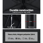 Instahut Outdoor Umbrella with Base Pole Stand Garden Sun Patio Tilt UV Protection