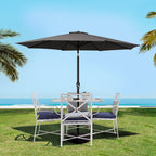 Instahut Outdoor Umbrella with Base Pole Stand Garden Sun Patio Tilt UV Protection