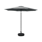 Instahut Outdoor Umbrella with Base Pole Stand Garden Sun Patio Tilt UV Protection