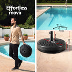 Instahut Outdoor Umbrella with Base Pole Stand Garden Sun Patio Tilt UV Protection