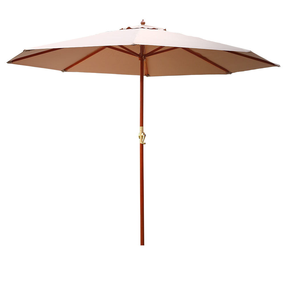 Instahut 3m Outdoor Umbrella Pole Umbrellas Beach Garden Sun Stand Patio