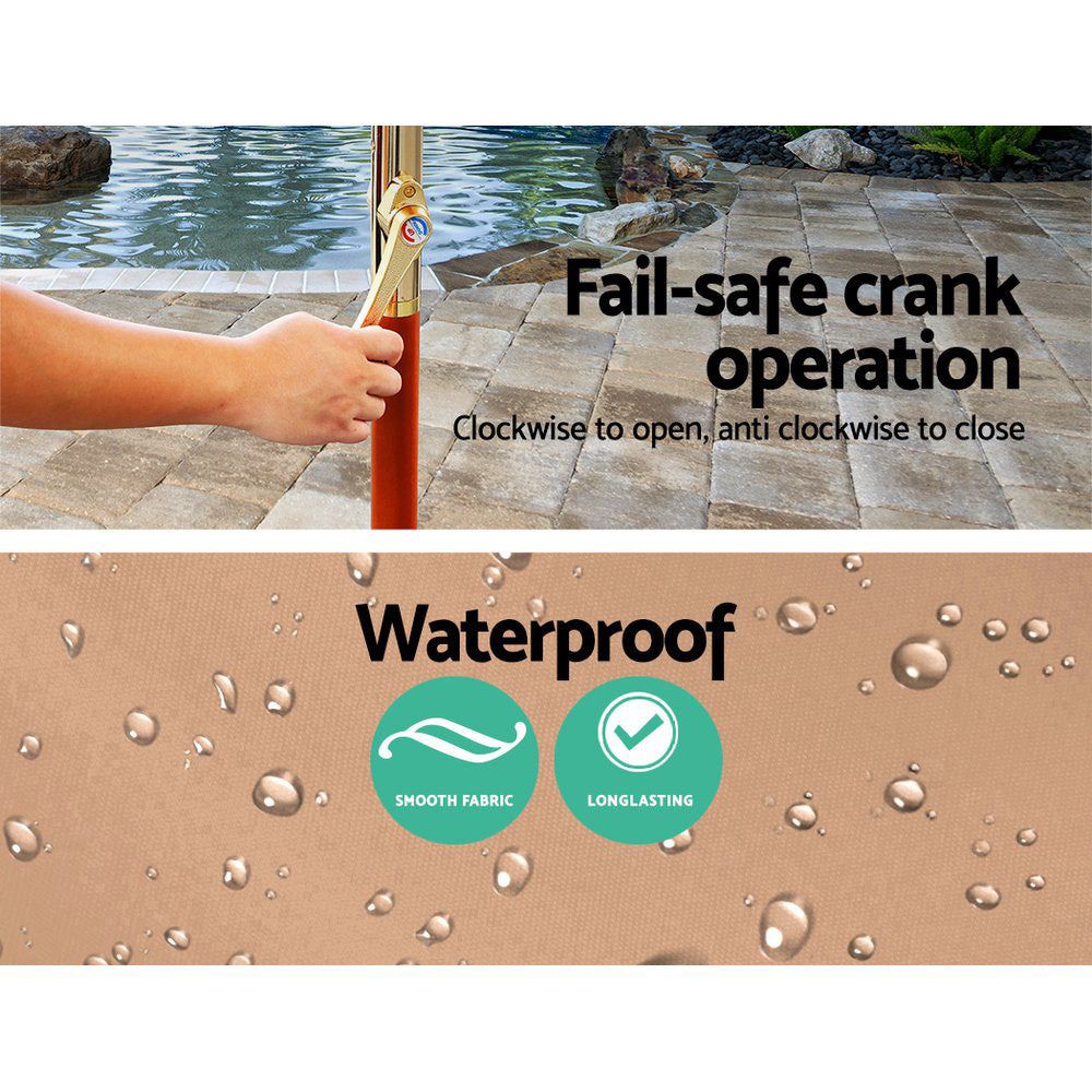 Instahut 3m Outdoor Umbrella Pole Umbrellas Beach Garden Sun Stand Patio