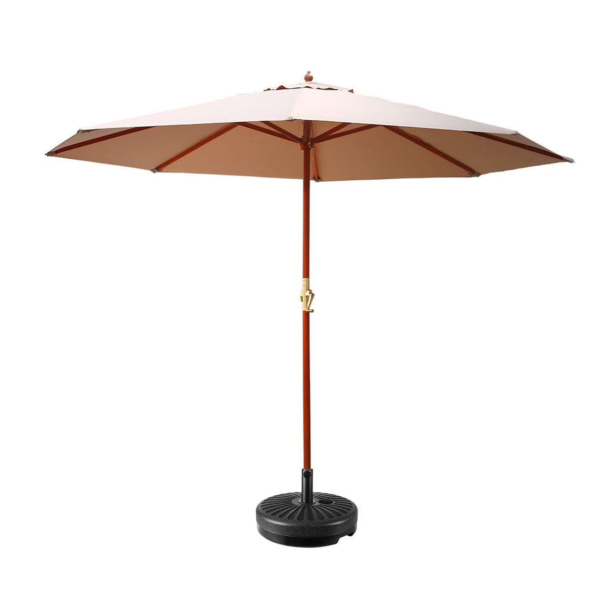 Instahut Outdoor Umbrella with Base Pole for Garden, Deck and Patio Sun Stand
