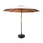 Instahut Outdoor Umbrella with Base Pole for Garden, Deck and Patio Sun Stand