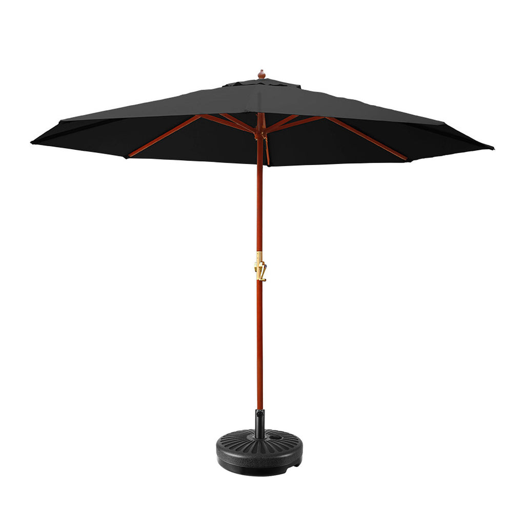 Instahut Outdoor Umbrella with Base Pole for Garden, Deck and Patio Sun Stand
