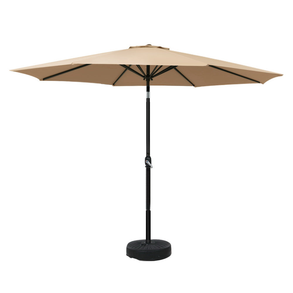 Instahut Outdoor Umbrella Base Beach Pole Garden Tilt Sun Patio UV Canopy