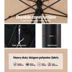 Instahut Outdoor Umbrella Base Beach Pole Garden Tilt Sun Patio UV Canopy