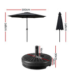 Instahut Outdoor Umbrella Base Beach Pole Garden Tilt Sun Patio UV Canopy