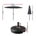 Instahut Outdoor Umbrella Base Beach Pole Garden Tilt Sun Patio UV Canopy