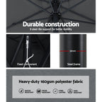 Instahut Outdoor Umbrella Base Beach Pole Garden Tilt Sun Patio UV Canopy