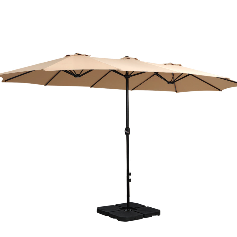 Instahut Outdoor Beach Pole Garden Tilt Canopy Sunshade Umbrella for Patio