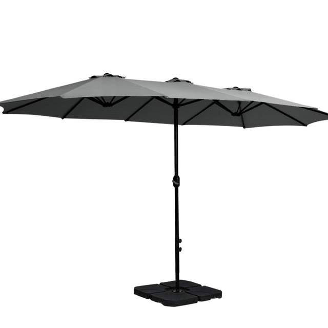 Instahut Outdoor Beach Pole Garden Tilt Canopy Sunshade Umbrella for Patio