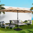 Instahut Outdoor Umbrella Beach Pole Garden Tilt - Tilt Mechanism, UV Protection Canopy