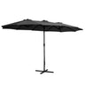 Instahut Outdoor Umbrella Beach Pole Garden Tilt - Tilt Mechanism, UV Protection Canopy
