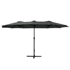 Instahut Outdoor Umbrella Beach Pole Garden Tilt - Tilt Mechanism, UV Protection Canopy