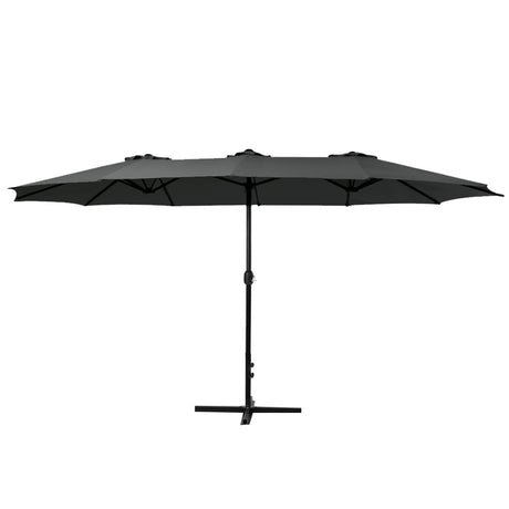 Instahut Outdoor Umbrella Beach Pole Garden Tilt - Tilt Mechanism, UV Protection Canopy