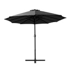 Instahut Outdoor Umbrella Beach Pole Garden Tilt - Tilt Mechanism, UV Protection Canopy