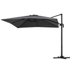 Instahut Outdoor Umbrella 3m Umbrellas Cantilever Stand Sun Roma 360 Degree Charcoal