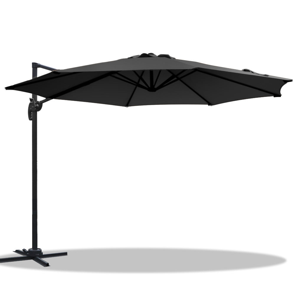 Instahut 3m Outdoor Umbrella Cantilever 360 Degree Tilt Beach Roma Parasol