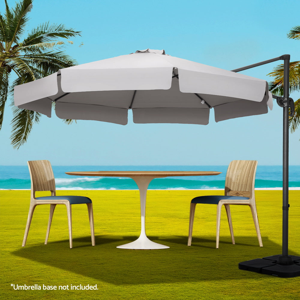 Instahut 3m Outdoor Umbrella Cantilever 360 Degree Tilt Beach Roma Parasol