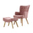 Lansar Armchair Set with Ottoman - Modern Scandinavian Elegance in Various Colors