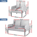 Artiss Kane 4-Seater Armchair Sofa Set