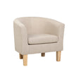 Artiss Abby Beige Tub Chair - Modern Comfort with Timeless Design