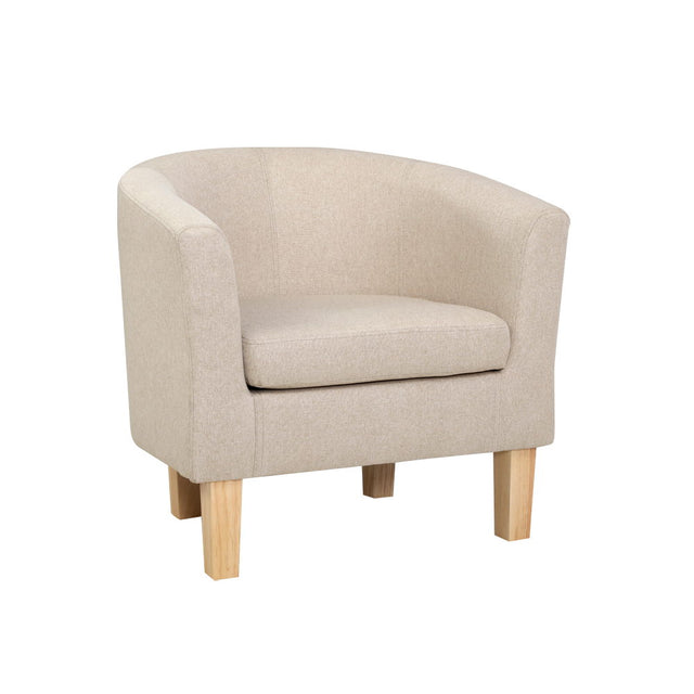 Artiss Abby Beige Tub Chair - Modern Comfort with Timeless Design