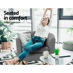 Artiss Abby Grey Fabric Armchair - Modern Elegance and Comfort