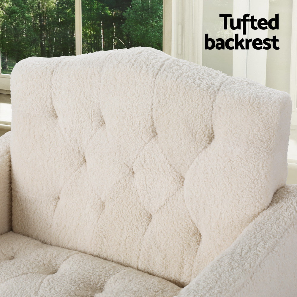 Artiss Nicole Boucle Armchair in Beige