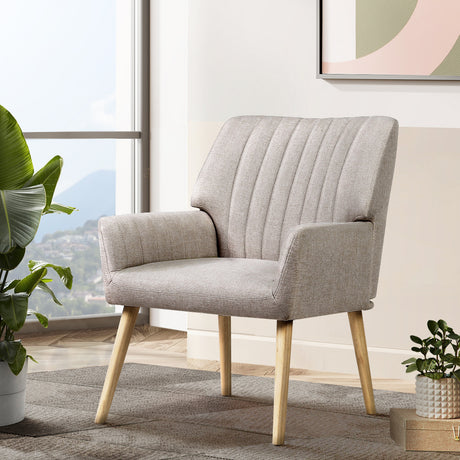 Artiss Sebastini Beige Fabric Armchair
