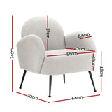 Artiss Hanes Boucle Armchair - Luxurious Comfort in Various Colors