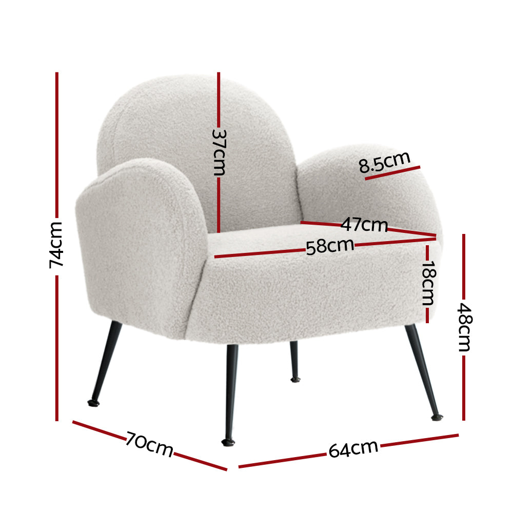 Artiss Hanes Boucle Armchair - Luxurious Comfort in Various Colors