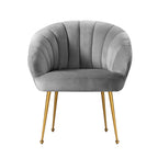 Artiss Eloise Velvet Armchair in Grey