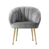 Artiss Eloise Velvet Armchair in Grey