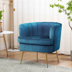 Artiss Norvia Velvet Armchair - Elegant Comfort in Navy