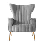 Artiss Velvet Kate Armchair - Elegant Design in Grey