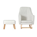 Jonah Linen Rocking Chair in Beige