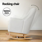 Jonah Linen Rocking Chair in Beige