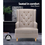 Artiss Gaia Fabric Rocking Chair - Elegant Convertible Design in Multiple Colors