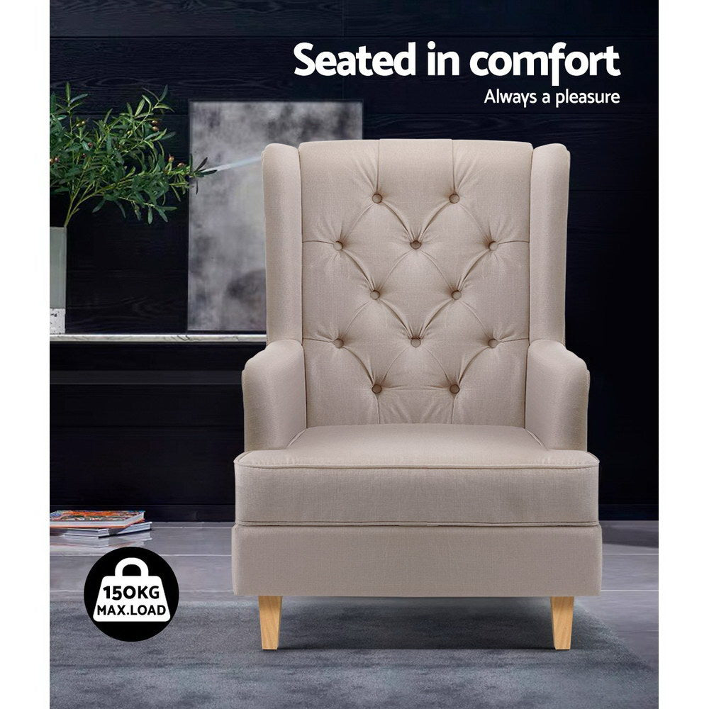 Artiss Gaia Fabric Rocking Chair - Elegant Convertible Design in Multiple Colors