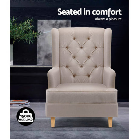 Artiss Gaia Fabric Rocking Chair - Elegant Convertible Design in Multiple Colors