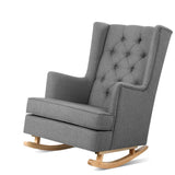 Artiss Gaia Fabric Rocking Chair - Elegant Convertible Design in Multiple Colors