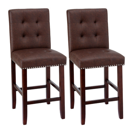 Artiss Ergonomic Tufted Bar Stools Set of 2
