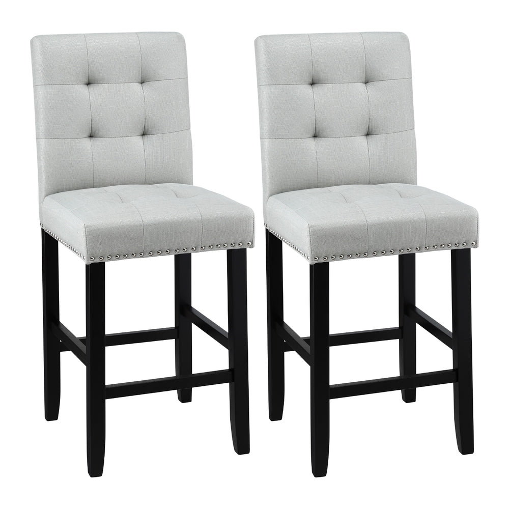 Artiss Ergonomic Tufted Bar Stools Set of 2