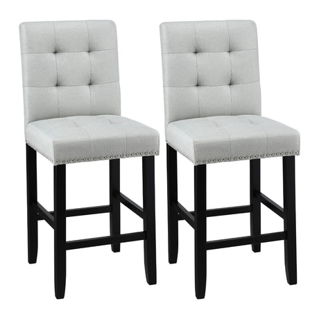 Artiss Ergonomic Tufted Bar Stools Set of 2